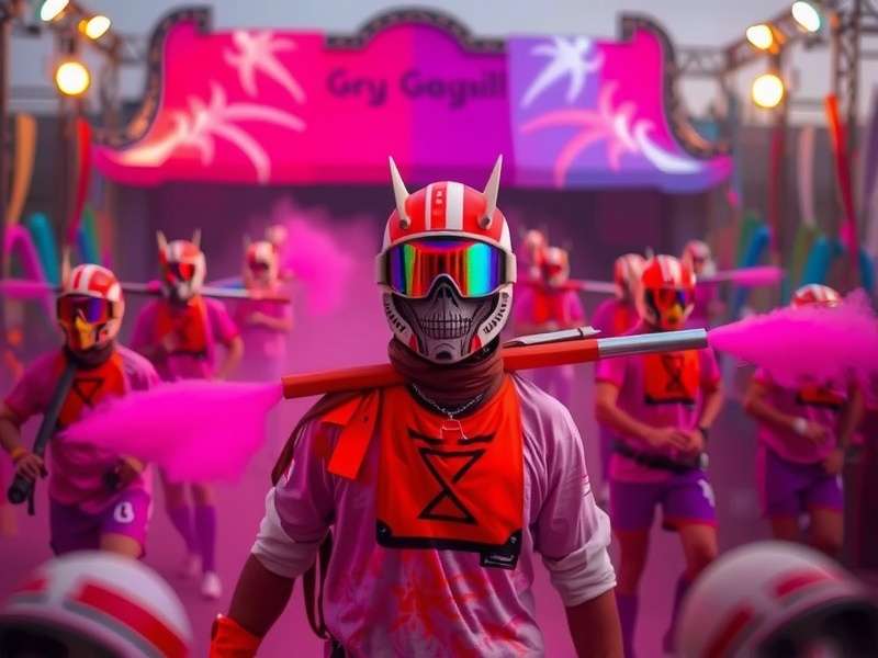 Goan Space Warrior Holi event with colorful explosions